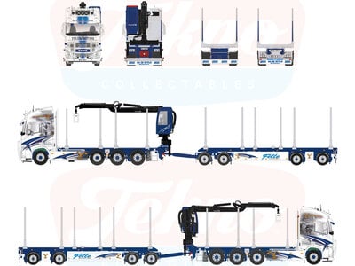 Tekno Tekno Volvo FH05 Globetrotter XL 4-axle Swedish wood combination FELLE TRANSPORT AS