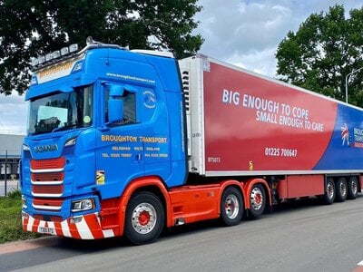 WSI WSI Scania S770 6x2 with 3-axle reefer trailer BROUGHTON TRANSPORT ENGLAND