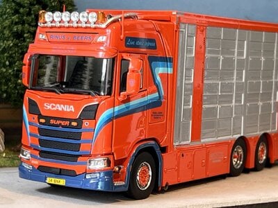 IMC IMC Scania S High roof boxed truck met veetrailer RINUS VAN BEERS