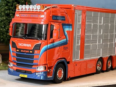 IMC IMC Scania S High roof boxed truck with livestock trailer RINUS VAN BEERS