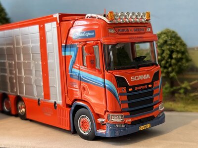 IMC IMC Scania S High roof boxed truck with livestock trailer RINUS VAN BEERS