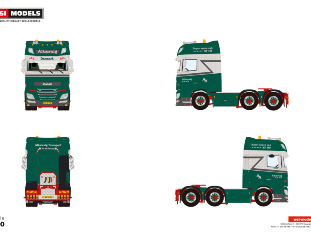 WSI WSI DAF XF Super Space Cab 6x2 ALLAN ALKAERSIG
