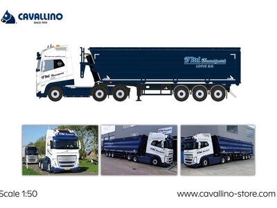 Cavallino Cavallino Volvo FH5 Glob. XL met 3-as schroot kipper oplegger TML TRANSPORT