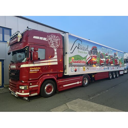 Tekno Tekno Scania R Streamline Topline 4x2 met 3-assige koeloplegger KAUTETZKY - RUSSEL TRUCKSHOW