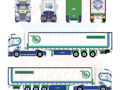 Tekno Tekno Scania NGR Highline 4x2 met 3-assige tautliner HP TRANSPED