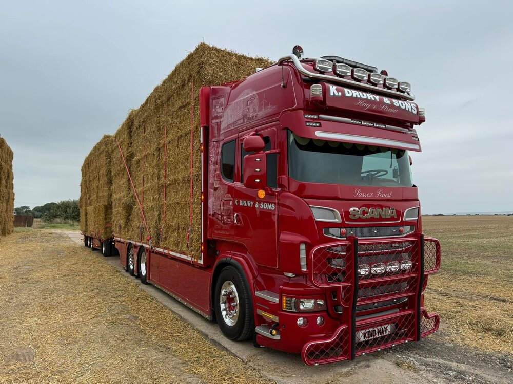 WSI WSI Scania R Topline 6x2 flatbed combi K. DRURY EAST SUSSEX