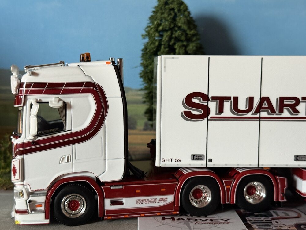 WSI WSI Scania S660 6x2 with 3-axle Ekeri box trailer STUART HARVEY Bristol UK