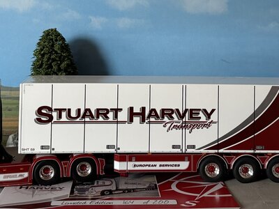 WSI WSI Scania S660 6x2 with 3-axle Ekeri box trailer STUART HARVEY Bristol UK