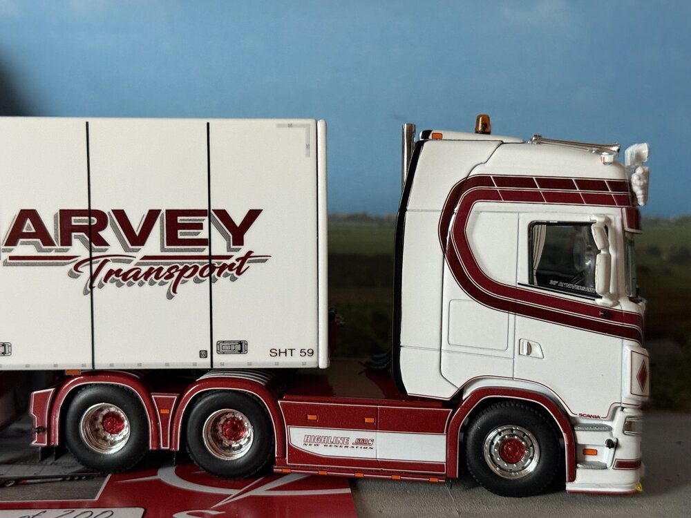 WSI WSI Scania S660 6x2 with 3-axle Ekeri box trailer STUART HARVEY Bristol UK