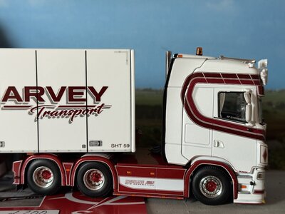 WSI WSI Scania S660 6x2 with 3-axle Ekeri box trailer STUART HARVEY Bristol UK