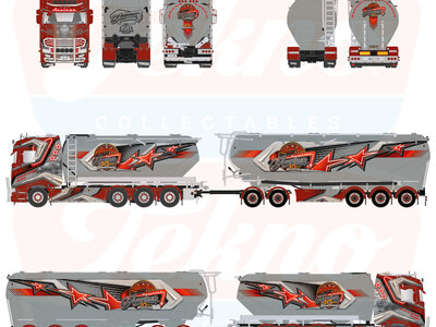 Tekno Tekno Scania Next Gen R-Highline (resin) silo combination AUVINEN (70 Year Anniversary)