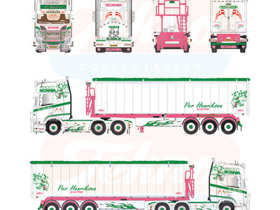 Tekno Tekno Scania Next Gen R-serie Highline 6x2 met 3-as kipper oplegger PER HENRIKSEN