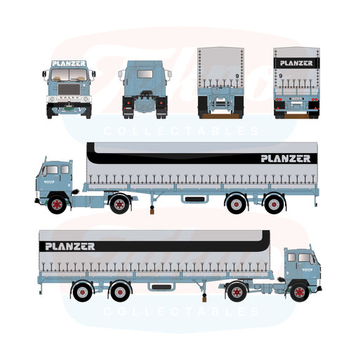 Tekno Tekno Volvo F88 with classic tilt trailer PLANZER