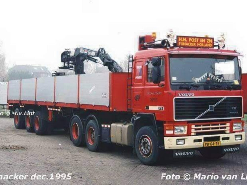 Tekno Tekno Volvo F16 6x2 trekker met 3 assige stenenoplegger H.N. POST & ZN.