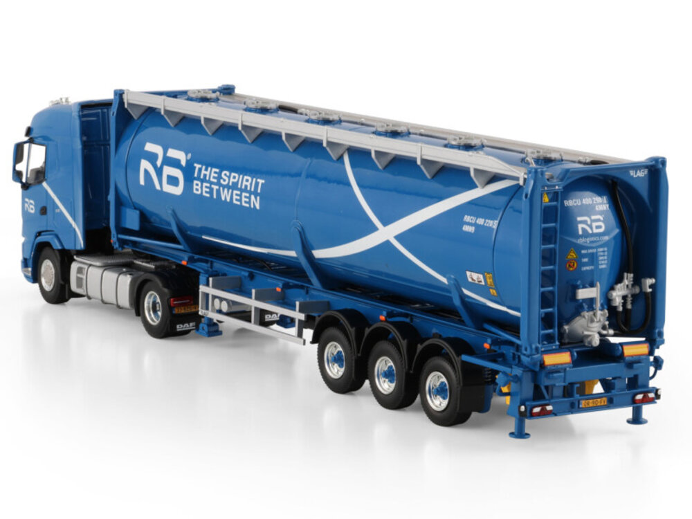 WSI WSI DAF XG 4x2 with 3-axle 40ft tipping bulk container trailer RB LOGISTICS