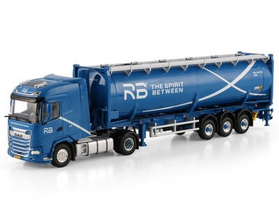 WSI WSI DAF XG 4x2 with 3-axle 40ft tipping bulk container trailer RB LOGISTICS