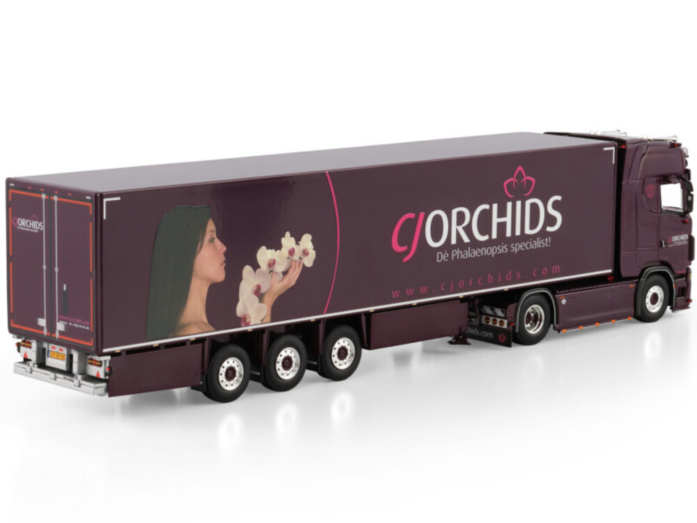 WSI WSI Scania S Highline 4x2 met 3-assige koeloplegger CJ ORCHIDS