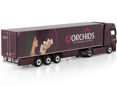 WSI WSI Scania S Highline 4x2 met 3-assige koeloplegger CJ ORCHIDS