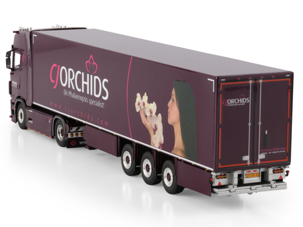 WSI WSI Scania S Highline 4x2 met 3-assige koeloplegger CJ ORCHIDS