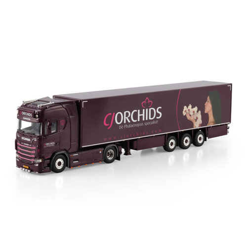 WSI WSI Scania S Highline 4x2 met 3-assige koeloplegger CJ ORCHIDS