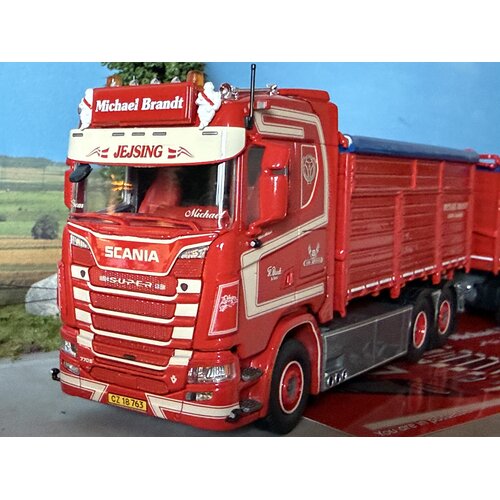 Tekno Tekno Scania Next Gen 770S-V8 rigid truck with 4-axle trailer MICHAEL BRANDT