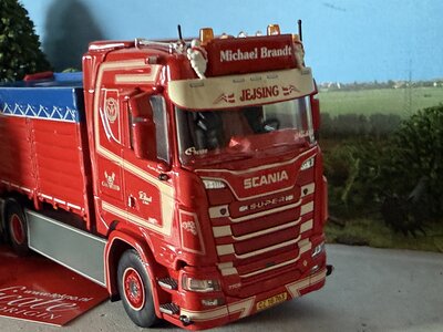 Tekno Tekno Scania Next Gen 770S-V8 rigid truck with 4-axle trailer MICHAEL BRANDT