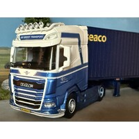 Cavallino DAF XG+ with 3-axle container trailer +40ft. SAECO container M.J. DE GROOT