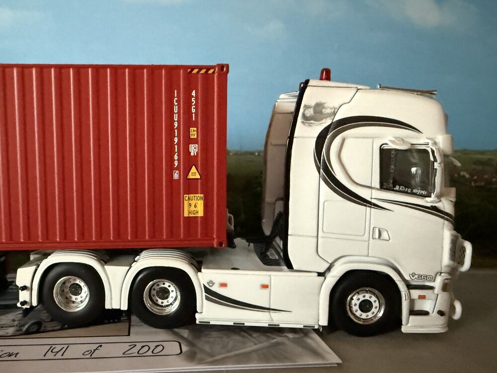 WSI WSI Scania S660 6x2 with 3-axle container trailer DAVID A GUATELLA Liverpool England