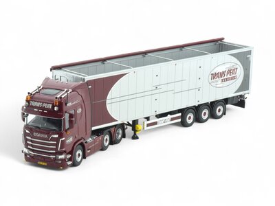 Tekno Tekno Scania NGR 6x2 with 3-axle Walking Floor oplegger TRANS-PEAT LOGISTICS