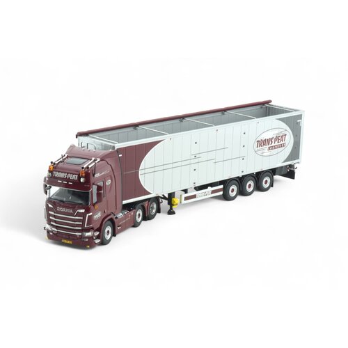 Tekno Tekno Scania NGR 6x2 with 3-axle Walking Floor oplegger TRANS-PEAT LOGISTICS