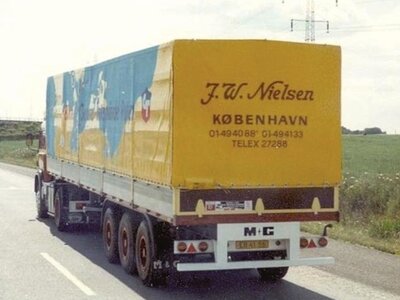 Tekno Tekno Iveco TurboStar 4x2 with 3-axle classic tilt trailer  WERNER NIELSEN