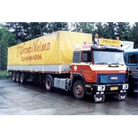 Tekno Iveco TurboStar 4x2 with 3-axle classic tilt trailer  WERNER NIELSEN