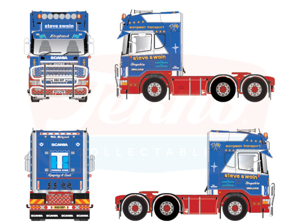 Tekno Tekno Scania 4-serie Topline  6x2 STEVE SWAIN