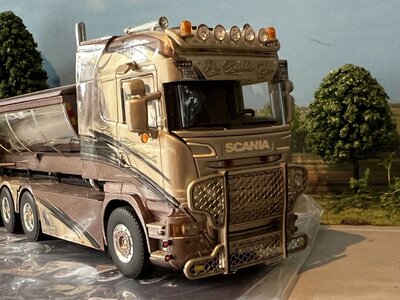 WSI WSI Scania R Highline 8x4 haakarm systeem + container PER BRODDES