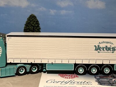 Tekno Tekno Scania Next Gen R650 6x2 met schuifzeilenoplegger VERBIST