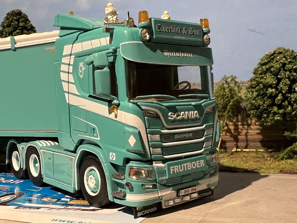 Tekno Tekno Scania R650 Highline met aardappeloplegger + lading VERBIST
