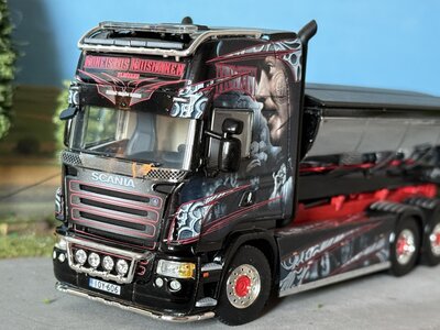 WSI WSI Scania R Topline 6x2 haakarm systeem + container KUISMANEN