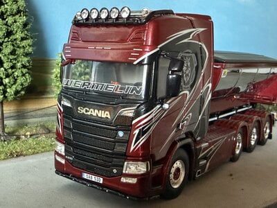 WSI WSI Scania R Highline 8x4 hooklift system + container WERMELIN