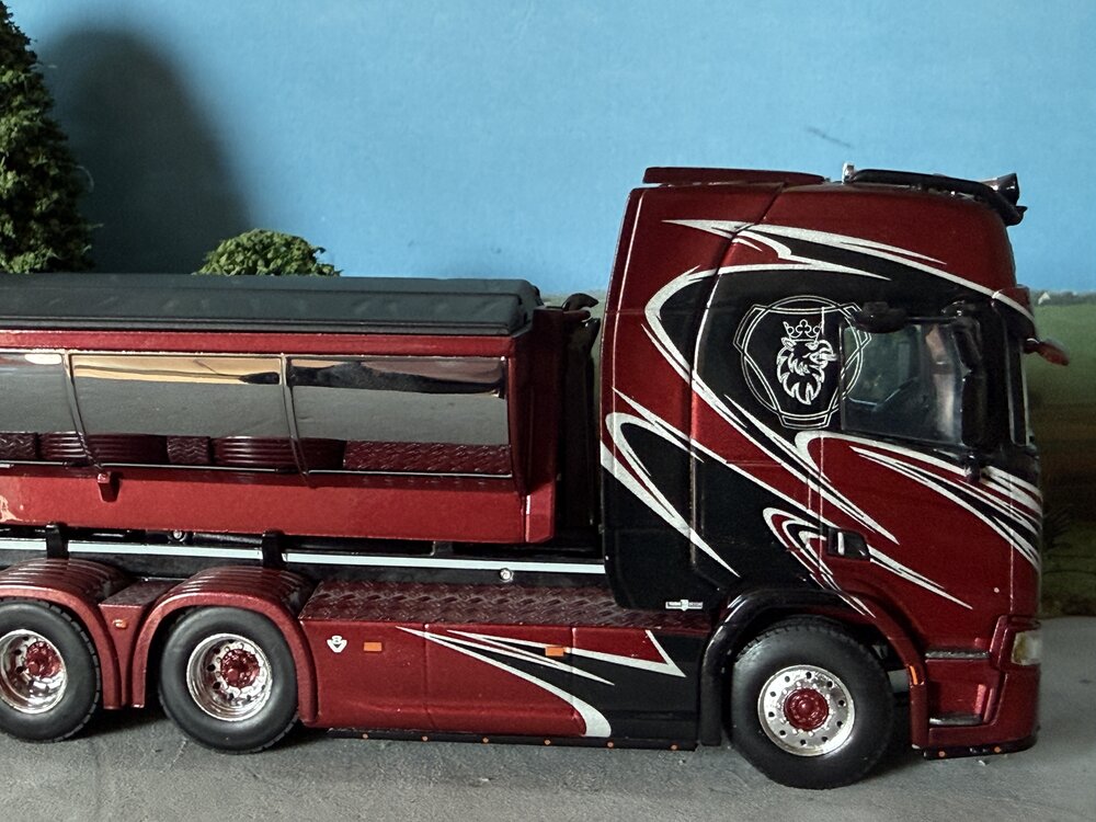 WSI WSI Scania R Highline 8x4 haakarm systeem + container WERMELIN