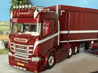 WSI WSI Scania R normal 6x2 sleepas + 3-as volume oplegger J. GROENEVELD TRANSPORT