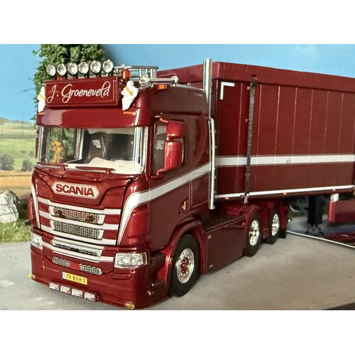 WSI WSI Scania R normal 6x2 sleepas + 3-as volume oplegger J. GROENEVELD TRANSPORT