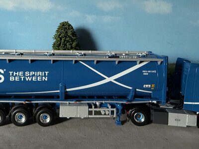 WSI WSI DAF XG 4x2 with 3-axle 40ft tipping bulk container trailer RB LOGISTICS