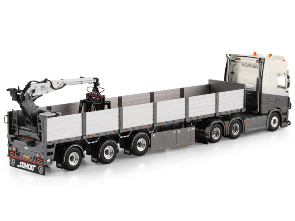 WSI WSI Scania S Highline 6x2 + 3-axle bricktrailer DE LINDENBORG