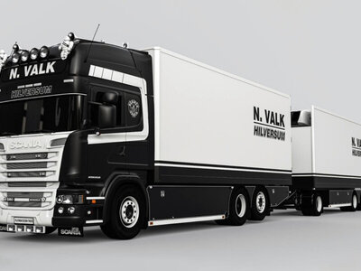 WSI WSI Scania Streamline Topline riged reefer truck with 3-axle reefer trailer NICK VALK