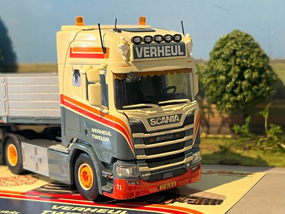 Tekno Tekno Scania Next Gen R-serie Highline met 4-assige stenenoplegger VERHEUL