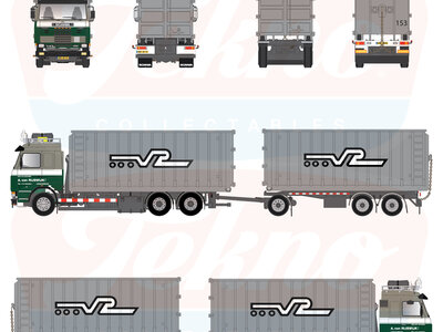 Tekno Tekno Scania 3-Serie containercombination  A. VAN RIJSWIJK