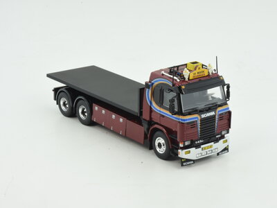 Tekno Tekno Scania 143 Topline met NCH systeem en flatbed PATRICK VAN DER MARK