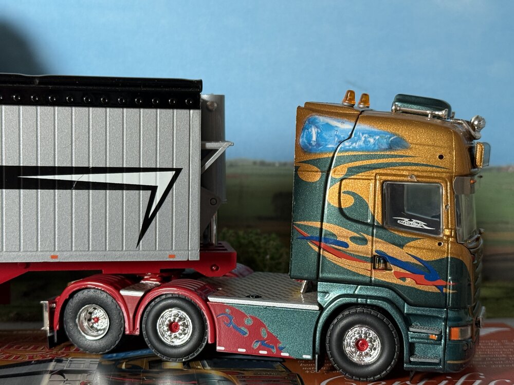 Tekno Tekno Scania R 6x2 Topline with open top tipping trailer WILMA VAN DE WERKEN