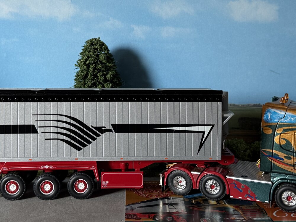 Tekno Tekno Scania R 6x2 Topline with open top tipping trailer WILMA VAN DE WERKEN