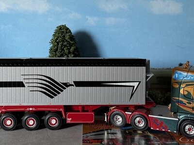 Tekno Tekno Scania R 6x2 Topline with open top tipping trailer WILMA VAN DE WERKEN